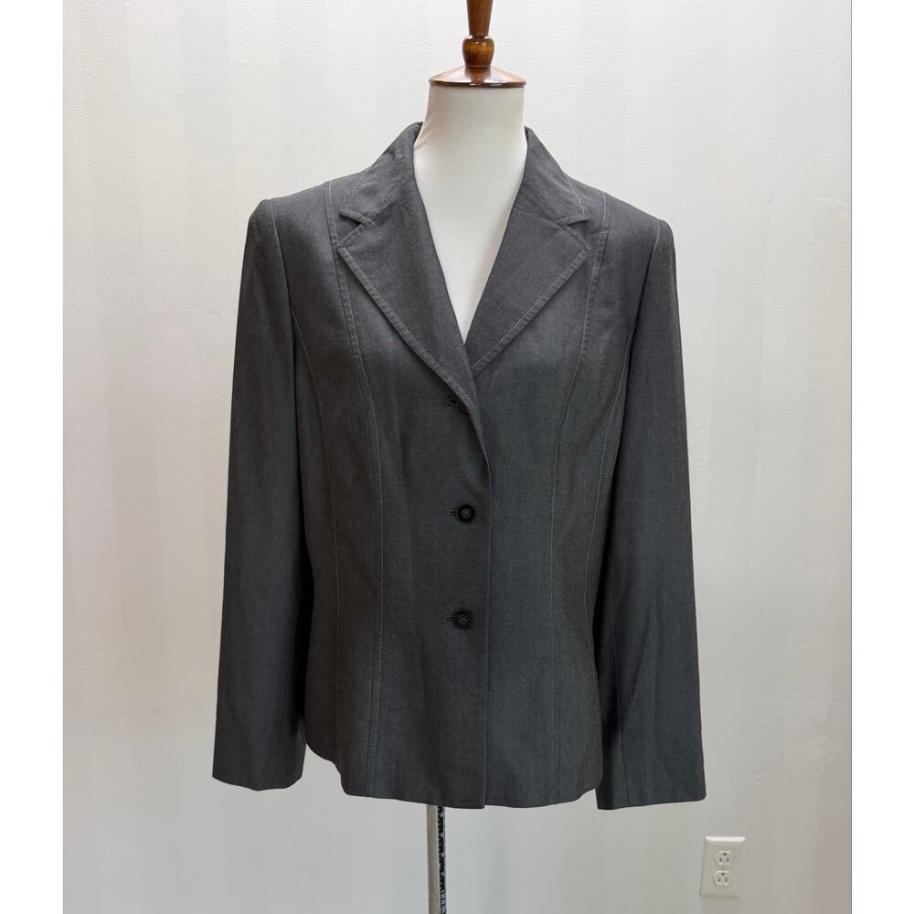 Kasper Gray Tailored Blazer Sz 14